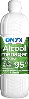 Onyx - Alcool Ménager Supérieur 95° - Désinfectant - Nettoyant - Élimine les Bactéries et Microbes - Ecocert - 100% d