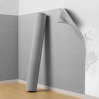 Isolant Thermique Revetement Mural, Papier Peint Autocollant, Imperméable/Anti-Froid, 6 MM Rouleau Isolant Thermique, Coussin Mural pour Murs Décoratifs(Gris,50 x 280 CM)