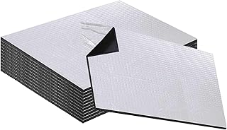 10 Pièces Isolation Phonique Tapis Lnsonorisant pour Autocollant Isolation Phonique Voiture Tapis Lsolant, Insonorisant Voiture pour Étanche Lgnifuge (400 x 250 x 5 MM)