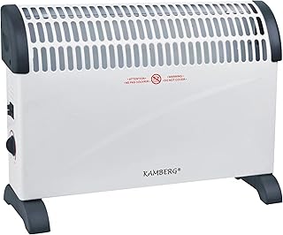 Kamberg - Convecteur - Chauffage - Radiateur Électrique - 3 niveaux de puissance avec Thermostat - Chauffage silencieux, rapide à faible consommation - 2000 W - Blanc