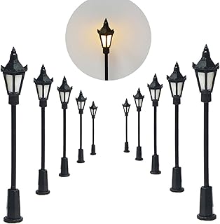 Lot de 20 Réverbère Miniature Modèle, lampadaires 